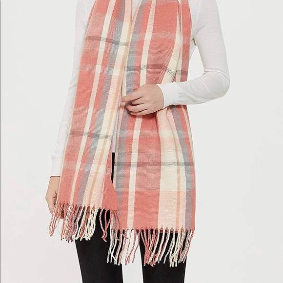 Wander Agio Women's Fashion Long Shawl Big Grid Winter Warm Lattice Large Scarf - Picture 2 of 4